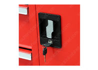 สีแดง 6 ลิ้นชัก 1 ประตูกลิ้ง 42 นิ้วตู้เครื่องมือล็อคถังรักษาความปลอดภัย