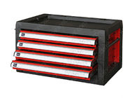 ตู้เครื่องมืออเนกประสงค์กล่องเหล็กตู้เครื่องมือช่างโลหะสีแดงสีดำพร้อมลิ้นชัก
