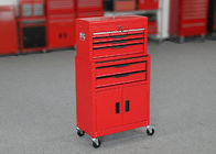 ISO9001 24 นิ้วสีแดงโรงรถตู้เครื่องมือโลหะ + เครื่องมือหน้าอก Combo