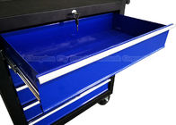 เคลื่อนย้ายได้สีน้ำเงิน 5 ลิ้นชัก 24 &quot;Rolling Tool Box Tool Cabinet Trolley Cart